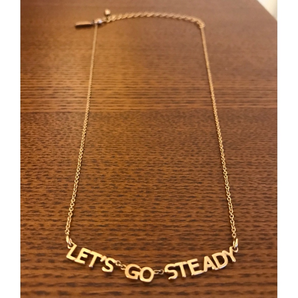 Late Spade ‘Let’s Go Steady’ Pendant Necklace